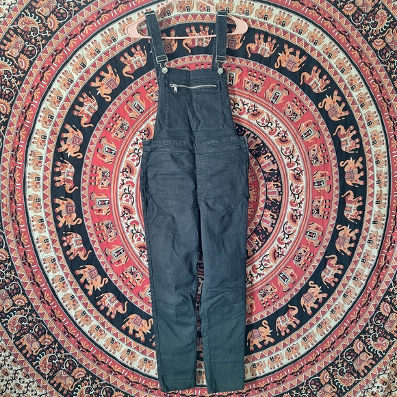 Divided Denim - Divided Black Denim Skinny Leg Overalls